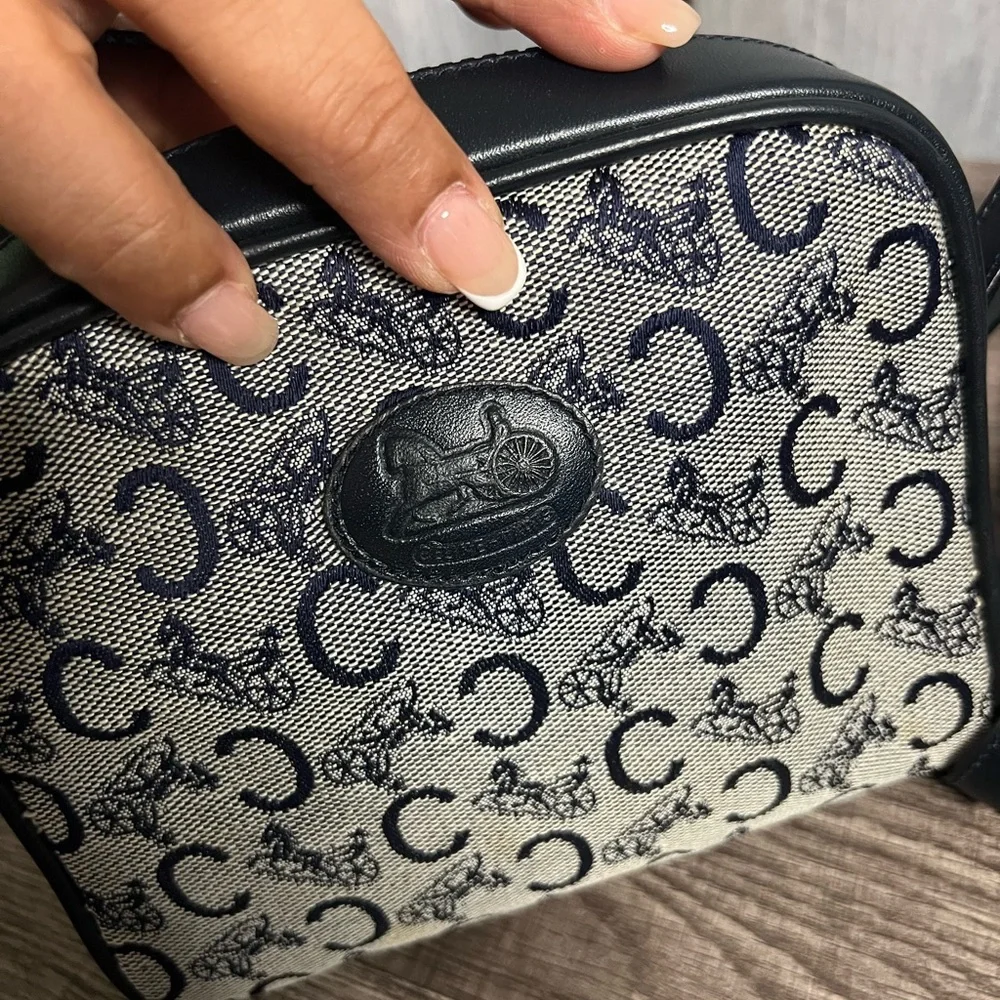 Celine Navy and White Mini Crossbody Bag - Picture 8 of 13